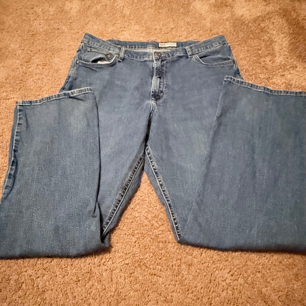 Wrangler Mens Relaxed Bootcut Jeans Medium Wash Denim 38x32